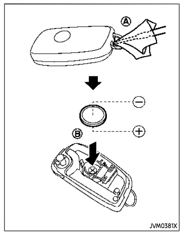 istruzioni su come sostituire la batteria telecomando Nissan Qashqai